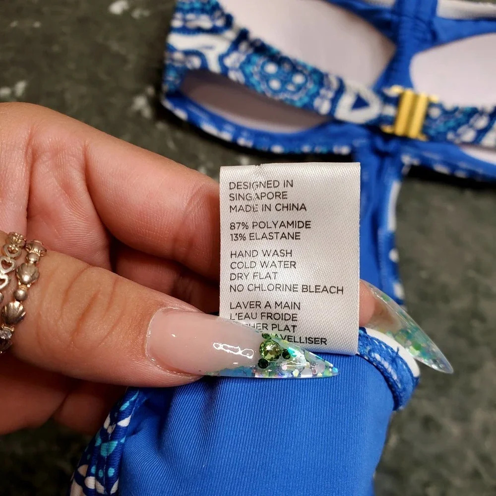KBLU Shell Print Cut-Out Swimsuit - Picture 12 of 13